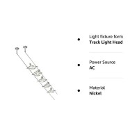 Tech Lighting Tiella 800Cbl5Pn, Accent Electronic Low Volt Surface Track Lighting Kits, 100 Watts Halogen, (Matte Nickel-2 Pack)