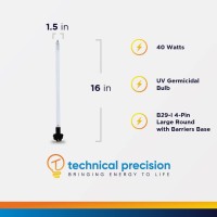 Technical Precision Replacement Bulb For Trojan Max Cdd4 Systems 602805 Ihs12D4 40 Watt Uv Lamp 602805 Replacement B29I 4