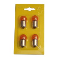 Amber 4X Light Bulb 1156 Ba15S 23W Turn Signal Blinker Single Filament Lamp