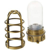 Woods L1706Ab Vandal Resistant 150W Incandescent Security Light, Ceiling Mount, Antique Brass