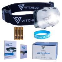 Whether you plan to head into the wilderness or hike the Appalachian Trail the VITcHELO V800 Headlamp Flashlight with Red LED will give you the most of what you need a bright beam and reliable outdoor gear and the least of what you donrsquot especially hi