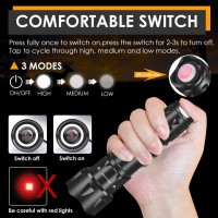 Uniquefire Vcsel 940Nm Ir Illuminator Flashlight Lights For Night Vision,Zoomable Fresnel Lens Infrared Led Torch Light Rechargeable With Remote Pressure Switch & Bracket Max Illuminate 1000Meters