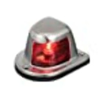 Attwood 1-Mile Deck Mount Red Sidelight - 12V - Stainless Steel Housing