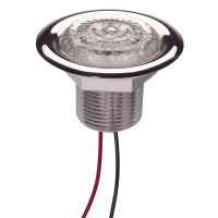 LED Starr Light Recess Mount Operates 916 Volt DC Systems Rated 100000 Hours of Service Life Requires 125 Hole Shock and Vibration Proof Cool to the Touch No Corrosion Rated for Underwater Use 3 LEDs 182 x 185 LED Color White