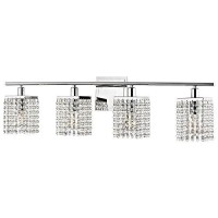 Ashford Classics Lighting Modern 4 Light Crystal Bathroom Vanity Bar Light