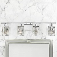 Ashford Classics Lighting Modern 4 Light Crystal Bathroom Vanity Bar Light