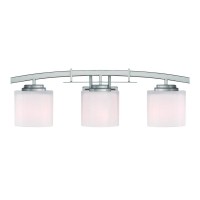 Hampton Bay 15041 Architecture 3-Light Brushed Nickel Vanity Light