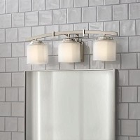 Hampton Bay 15041 Architecture 3-Light Brushed Nickel Vanity Light