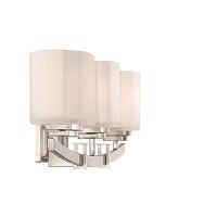 Hampton Bay 15041 Architecture 3-Light Brushed Nickel Vanity Light