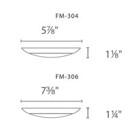 Wac Lighting Disc 6In Led Energy Star Flush Mount Retrofit Kit 3000K In White