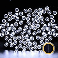 Qedertek Outdoor Solar String Lights, 72Ft 200 Led Cool White Fairy Decorative Christmas Lights Seasonal Lighting For Indoor, Home, Garden, Porch, Patio, Party And Holiday Decoration, Waterproof