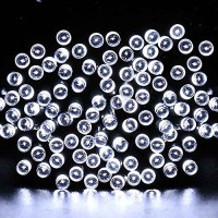 Qedertek Outdoor Solar String Lights, 72Ft 200 Led Cool White Fairy Decorative Christmas Lights Seasonal Lighting For Indoor, Home, Garden, Porch, Patio, Party And Holiday Decoration, Waterproof