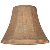 Natural Burlap Medium Bell Lamp Shade 7