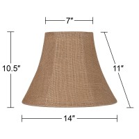 Natural Burlap Medium Bell Lamp Shade 7