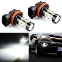 Jdm Astar Extremely Bright Max 50W High Power H11 Led Fog Light Bulbs, Xenon White