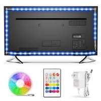 Bason Lighting Led Tv Backlight,Bason Strip Lights With Remote For 75-82In Tv, 4096 Diy Color Changing Lights, Smd 5050 Leds Tv Bias Lighting With Power Supply, Upgraded, Ultra-Long, For Tv.