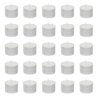 Mega Candles 25 Pcs Unscented White Jumbo Tea Lights Candle, Pressed Wax Candles 8 Hour Burn Time, Home Dacor, Wedding Receptions, Baby Showers, Birthdays, Celebrations, Party Favors & More