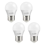 J.Lumi A15 Led Bulbs 5W, 3000K Soft White, A15/G45 Shape Small Bulbs, E26 Medium Base, For Table Lamps, Refrigerators, Ceiling Fans, Not Dimmable (4 Count)