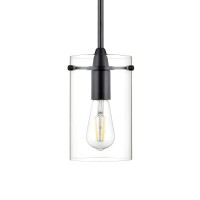 Linea Di Liara Effimero Modern Matte Black Pendant Light Fixtures Over Kitchen Island Sink Lighting Ceiling Hanging Farmhouse Metal Industrial Mini Pendant Lighting Medium Clear Glass Shade