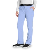 Greys Anatomy 4275 3 Pkt Logo Waist Pant With Drawstring (Ciel, Small)