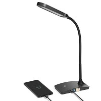 Tw Desk Lamps For Home Office - Super Bright Small Desk Lamp With Usb Charging Port, A Perfect Led Desk Light As Study Lamp, Bedside Reading Lights, Black