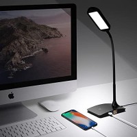 Tw Desk Lamps For Home Office - Super Bright Small Desk Lamp With Usb Charging Port, A Perfect Led Desk Light As Study Lamp, Bedside Reading Lights, Black