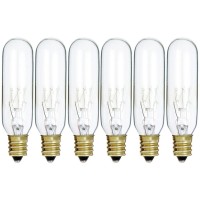 Kor (Pack Of 6) 15T6/Cl - 15 Watt T6 Clear Tubular - 120V - Candelabra (E12) Base - Incandescent Light Bulb