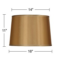 Sydnee Gold With Silver Trim Medium Drum Lamp Shade 14