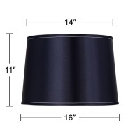 Sydnee Navy With Silver Trim Medium Drum Lamp Shade 14