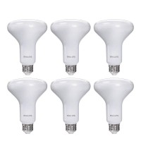 Philips Led Frosted Indoor Br30, Dimmable Warm Glow Effect, 650 Lumen, 2700-2200K, Soft White, 7.2W=65W, E26 Base, 6-Pack