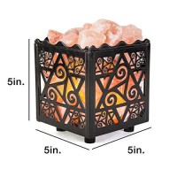 Himalayan Pink Salt Lamp Basket & Dimmer Cord Bulb