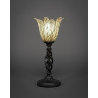 Elegant Mini Table Lamp Shown In Dark Granite Finish With 7