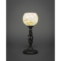 Elegant Mini Table Lamp Shown In Dark Granite Finish With 6