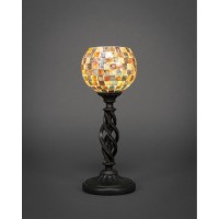 Elegant Mini Table Lamp Shown In Dark Granite Finish With 6