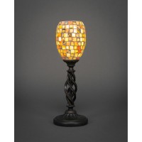 Elegant Mini Table Lamp Shown In Dark Granite Finish With 5