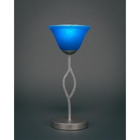 Revo Mini Table Lamp Shown In Aged Silver Finish With 7