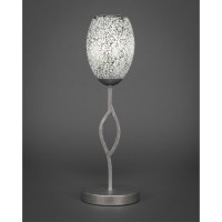 Revo Mini Table Lamp Shown In Aged Silver Finish With 5