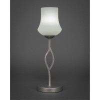 Revo Mini Table Lamp Shown In Aged Silver Finish With 5.5