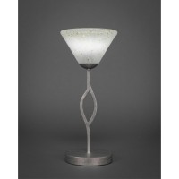 Revo Mini Table Lamp Shown In Aged Silver Finish With 7