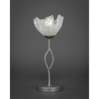 Revo Mini Table Lamp Shown In Aged Silver Finish With 7