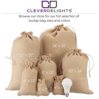 Cleverdelights 6 X 10 Burlap Bags 25 Pack 6X10 Inch Jute Burlap Drawstring Sacks