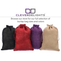 Cleverdelights 6 X 10 Burlap Bags 25 Pack 6X10 Inch Jute Burlap Drawstring Sacks