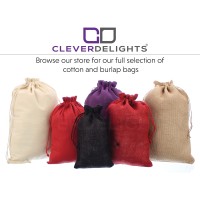 Cleverdelights 6 X 10 Burlap Bags 25 Pack 6X10 Inch Jute Burlap Drawstring Sacks