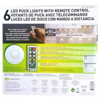 Capstone 6 Led Wireless Puck Lights With Remote Control, White