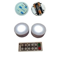 Capstone 6 Led Wireless Puck Lights With Remote Control, White