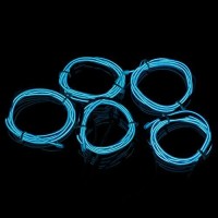 Lychee 51 Metre Neon Light El Wire W/Battery Pack For Parties, Halloween Decoration (Blue)