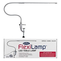 Americanails Original Flexilamp - Led Table Desk Lamp - Removable Clamp - Adjustable Lighting For Nail Stations - Manicure Table Light - Flexible Arm - 48 Led Beads - 300 Lumens