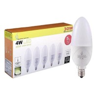 Bluefire 4 Watts B11 Led Candelabra Bulb, 2800K/ Warm White, E12 Base, 310 Lumens, 30W Replacement - 5Pcs Value Pack (Non-Dimmable)