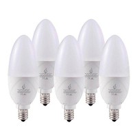 Bluefire 4 Watts B11 Led Candelabra Bulb, 2800K/ Warm White, E12 Base, 310 Lumens, 30W Replacement - 5Pcs Value Pack (Non-Dimmable)