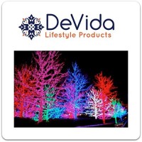 Devida Halloween Decorations Solar String Lights In Purple, Orange And Green, 100 Mini Led Set Plus 13Ft Long Lead Wire, Outdoor Waterproof Decor For Tree Wrap, Patio, Fence